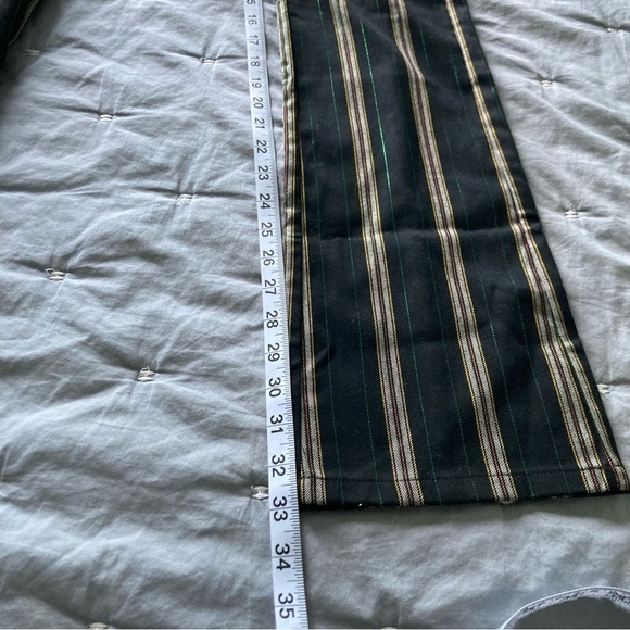 NWT Urban Outfitters Women's Black Metallic Striped Pant Size 4 - Picture 7 of 9